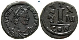 Justinian I AD 527-565. Constantinople. Decanummium Æ