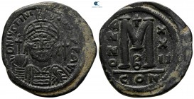 Justinian I AD 527-565. Dated RY 22=AD 548/9. Constantinople. 2nd officina. Follis Æ