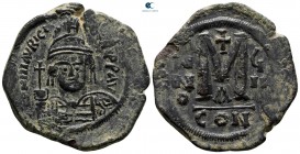 Maurice Tiberius AD 582-602. Dated RY 8=AD 589/90. Constantinople. 1st officina. Follis Æ