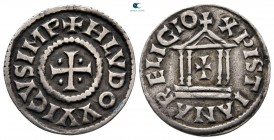 Louis 'le Pieux' (the Pious). As Emperor Louis I AD 814-840. Unspecified (Auxerre) mint. Denier AR