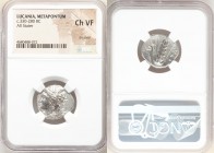 LUCANIA. Metapontum. Ca. 330-280 BC. AR stater (21mm, 7h). NGC Choice VF, brushed. Dori- and Da-, magistrates. Head of Demeter left, wreathed with gra...