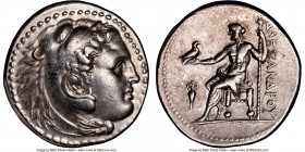 MACEDONIAN KINGDOM. Alexander III the Great (336-323 BC). AR tetradrachm (28mm, 1h). NGC XF. Posthumous issue of uncertain mint in Greece or Macedon, ...