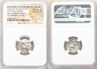 MACEDONIAN KINGDOM. Alexander III the Great (336-323 BC). AR drachm (17mm, 4.31 gm, 12h). NGC Choice AU 5/5 - 5/5. Posthumous issue of Abydus, ca. 310...