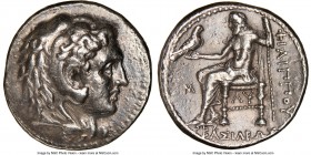 MACEDONIAN KINGDOM. Philip III Arrhidaeus (323-317 BC). AR tetradrachm (26mm, 2h). NGC Choice VF, Fine Style. Babylon. Head of Heracles right, wearing...