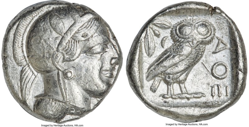 ATTICA. Athens. Ca. 440-404 BC. AR tetradrachm (24mm, 17.18 gm, 5h). Choice VF, ...