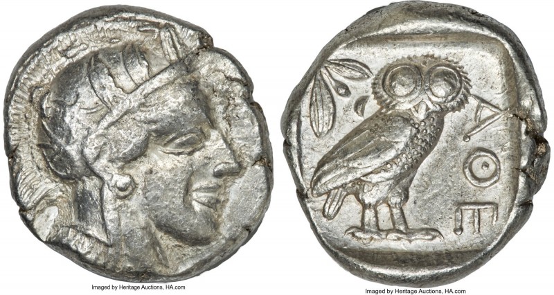ATTICA. Athens. Ca. 440-404 BC. AR tetradrachm (25mm, 17.18 gm, 7h). Choice VF. ...