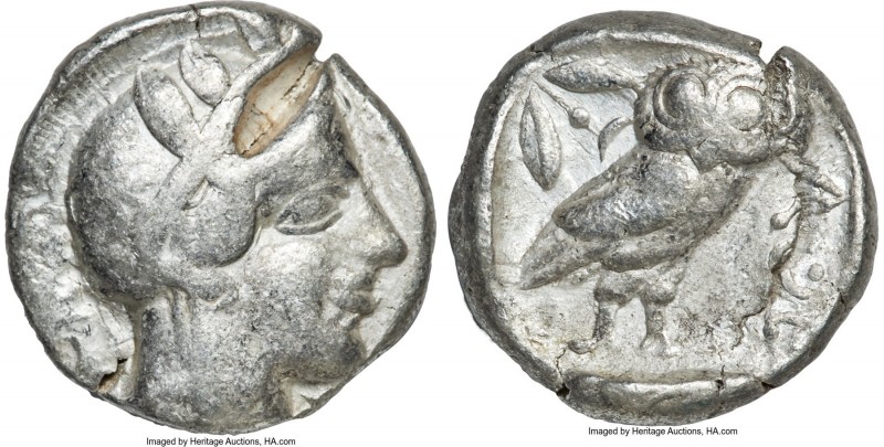 ATTICA. Athens. Ca. 440-404 BC. AR tetradrachm (24mm, 17.08 gm, 9h). Fine, test ...