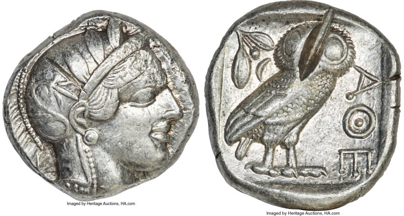 ATTICA. Athens. Ca. 440-404 BC. AR tetradrachm (25mm, 17.17 gm, 10h). About XF, ...