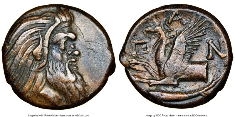 CIMMERIAN BOSPORUS. Panticapaeum. 4th century BC. AE (22mm, 12h). NGC Choice VF....