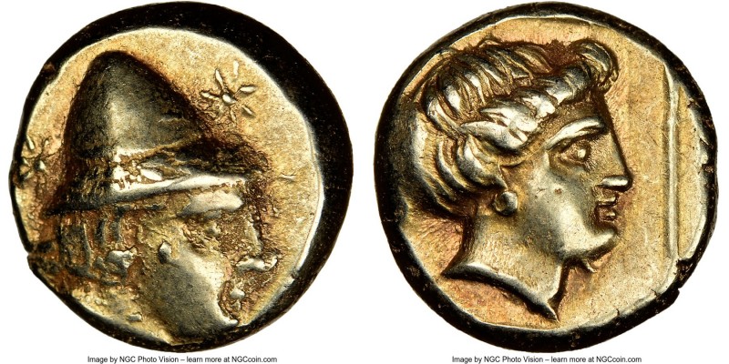 LESBOS. Mytilene. Ca. 377-326 BC. EL hecte (11mm, 2.56 gm, 12h). NGC XF 4/5 - 4/...