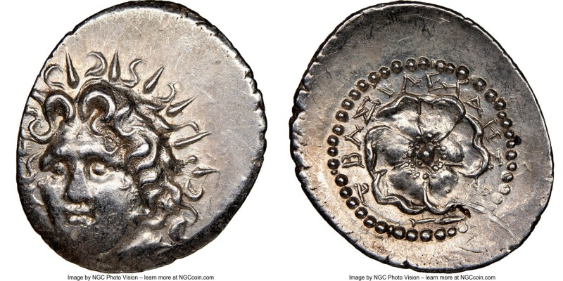 CARIAN ISLANDS. Rhodes. Ca. 84-30 BC. AR drachm (22mm, 4.03 gm, 12h). NGC Choice...
