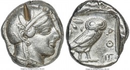 NEAR EAST or EGYPT. Ca. 5th-4th centuries BC. AR tetradrachm (25mm, 17.14 gm, 12h). VF, test cut. Head of Athena right, wearing crested Attic helmet o...