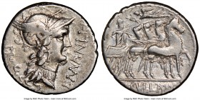 L. Cornelius Sulla as Imperator and L. Manlius Torquatus as Proquaestor (82 BC). AR denarius (19mm, 11h). NGC Choice VF. Military mint in Italy, movin...