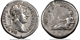 Hadrian (AD 117-138). AR denarius (18mm, 7h). NGC Choice Fine. Rome, AD 134-138. HADRIANVS AVGVSTVS COS III P P, laureate head of Hadrian right / HIS-...