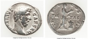 Aelius Caesar (AD 136-138). AR denarius (18mm, 3.46 gm, 6h). Fine, scratches. Rome, AD 137. L AELIVS-CAESAR, bare head of Aelius right / TR-POT-COS-II...
