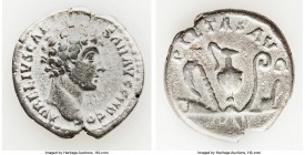 Marcus Aurelius, as Caesar (AD 161-180). AR denarius (18mm, 2.87 gm, 1h. About VF. Rome, AD 140-144. AVRELIVS CAE-SAR AVG PII F COS, bare head of Marc...