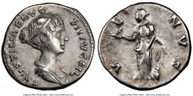 Faustina Junior (AD 147-175/6). AR denarius (18mm, 6h). NGC Choice VF. Rome, AD 147-150. FAVSTINAE AVG-II AVG FIL, draped bust of Faustina Junior righ...