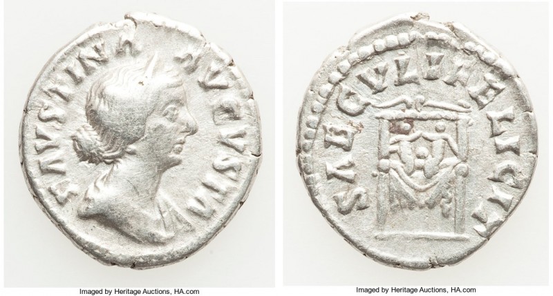Faustina Junior (AD 147-175/6). AR denarius (18mm, 3.15 gm, 12h). Fine. Rome, AD...