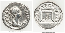 Diva Faustina Junior (AD 147-175/6). AR denarius (18mm, 2.77 gm, 12h). VF. Rome, AD 176-180. DIVA FAV-STINA PIA, draped bust of Diva Faustina Junior r...
