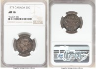 Victoria 25 Cents 1871 AU50 NGC, London mint, KM5. Rose-gray toned with contrasting onyx framed edges. 

HID09801242017

© 2020 Heritage Auctions ...