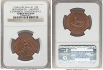 Bedfordshire. Leighton copper 1/2 Penny Token 1794 MS63 Brown NGC, D&H-3c. LACE MANUFACTORY. Female seated half-left beneath tree. / BERKHAMSTED OR LO...