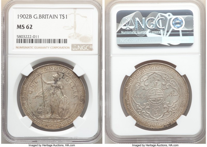 Edward VII Trade Dollar 1902-B MS62 NGC, Bombay mint, KM-T5, Prid-13.

HID0980...
