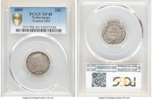Wilhelmina 25 Cents 1895 XF40 PCGS, Utrecht mint, KM115. Slanted mintmaster''s mark. Key to series. 

HID09801242017

© 2020 Heritage Auctions | A...