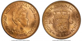 Wilhelmina gold 10 Gulden 1917 MS67 PCGS, KM149. AGW 0.1947 oz. 

HID09801242017

© 2020 Heritage Auctions | All Rights Reserve