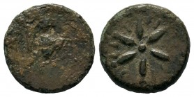 Ancient Greek Coins, Ae - 1st - 2nd Century BC.
Condition: Very Fine

Weight: 2,43 gr
Diameter: 17,70 mm