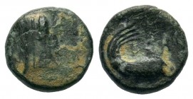 Ancient Greek Coins, Ae - 1st - 2nd Century BC.
Condition: Very Fine

Weight: 1,28 gr
Diameter: 10,40 mm
