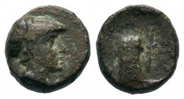 Ancient Greek Coins, Ae - 1st - 2nd Century BC.
Condition: Very Fine

Weight: 1,56 gr
Diameter: 10,60 mm