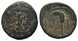 Ancient Greek Coins, Ae - 1st - 2nd Century BC.
Condition: Very Fine

Weight: 3,42 gr
Diameter: 19,10 mm