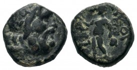 Ancient Greek Coins, Ae - 1st - 2nd Century BC.
Condition: Very Fine

Weight: 4,08 gr
Diameter: 14,50 mm