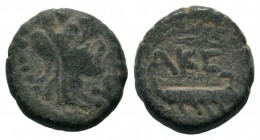Ancient Greek Coins, Ae - 1st - 2nd Century BC.
Condition: Very Fine

Weight: 2,61 gr
Diameter: 13,30 mm