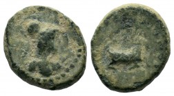 Ancient Greek Coins, Ae - 1st - 2nd Century BC.
Condition: Very Fine

Weight: 3,22 gr
Diameter: 13,75 mm