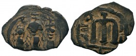 Arab-Byzantine Cut Coins Ae.
Condition: Very Fine

Weight: 4,26 gr
Diameter: 18,50 mm