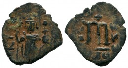 Arab-Byzantine Cut Coins Ae.
Condition: Very Fine

Weight: 2,49 gr
Diameter: 21,10 mm