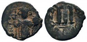 Arab-Byzantine Cut Coins Ae.
Condition: Very Fine

Weight: 3,72 gr
Diameter: 20,65 mm