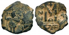 Arab-Byzantine Cut Coins Ae.
Condition: Very Fine

Weight: 4,05 gr
Diameter: 23,20 mm