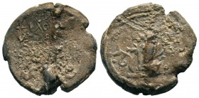 Byzantine Lead Seals,
Condition: Very Fine

Weight: 16,48 gr
Diameter: 26,70 mm