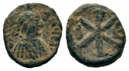 Justinian I. AE , 527-565 AD.
Condition: Very Fine

Weight: 1,91 gr
Diameter: 13,25 mm