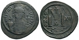 Justinian I. AE , 527-565 AD.
Condition: Very Fine

Weight: 22,23 gr
Diameter: 43,10 mm