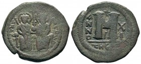 Justinian II. AE , (705-711), AE follis
Condition: Very Fine

Weight: 13,58 gr
Diameter: 31,10 mm
