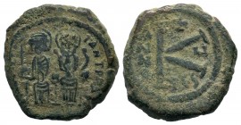 Justinian II. AE , (705-711), AE Half follis
Condition: Very Fine

Weight: 7,18 gr
Diameter: 20,50 mm