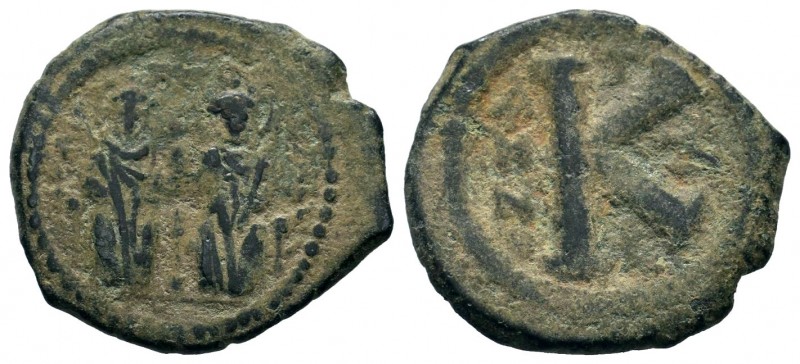 Justinian II. AE , (705-711), AE Half follis
Condition: Very Fine

Weight: 6,45 ...