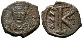 Maurice Tiberius (582-602), Ae
Condition: Very Fine

Weight: 7,38 gr
Diameter: 23,00 mm