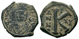 Maurice Tiberius (582-602), Ae
Condition: Very Fine

Weight: 5,41 gr
Diameter: 20,50 mm
