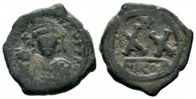 Maurice Tiberius (582-602), Ae
Condition: Very Fine

Weight: 5,76 gr
Diameter: 21,10 mm