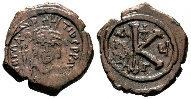 Maurice Tiberius (582-602), Ae
Condition: Very Fine

Weight: 5,55 gr
Diameter: 2...