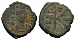 Maurice Tiberius (582-602), Ae
Condition: Very Fine

Weight: 5,88 gr
Diameter: 21,50 mm